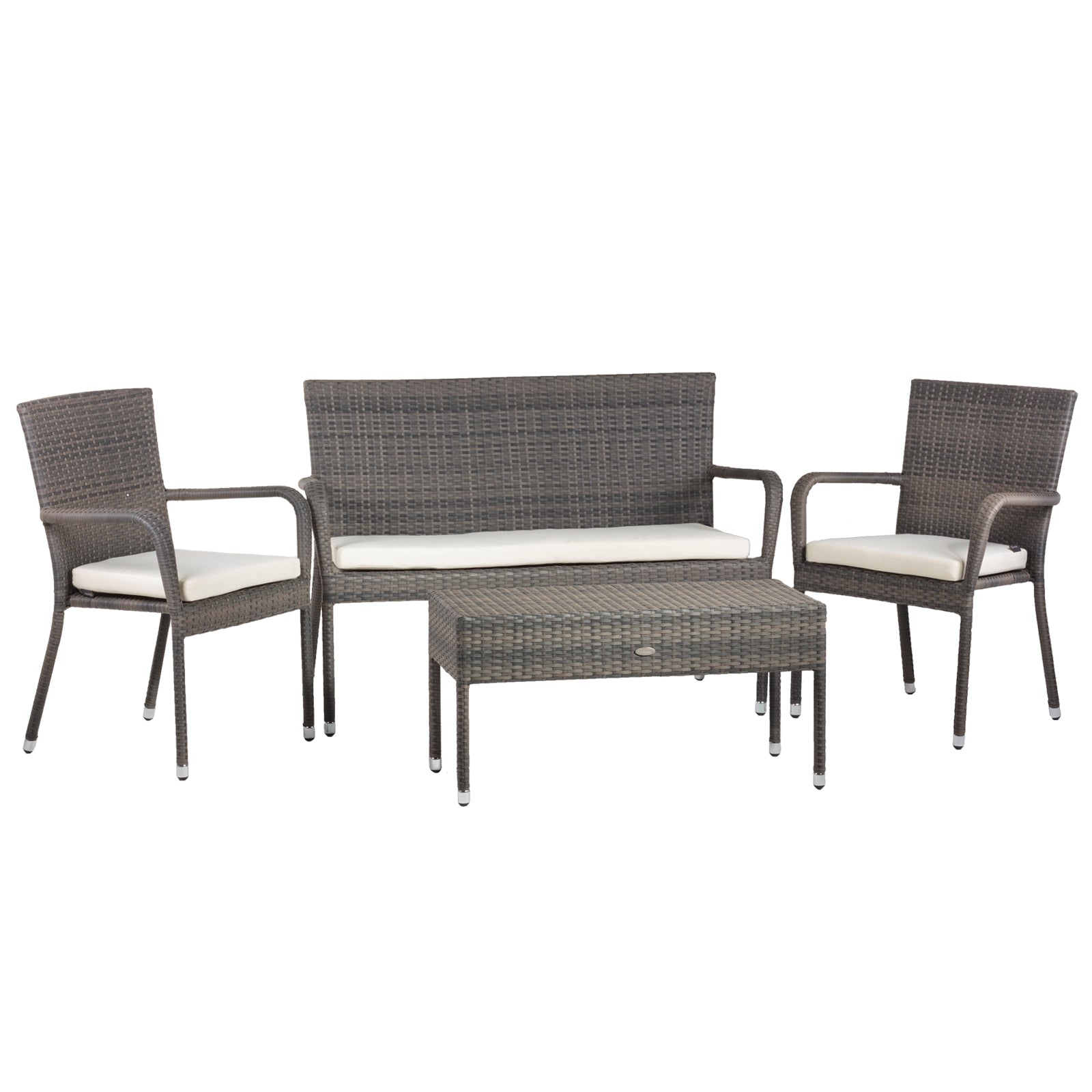 Oseasons¨ Winchester Rattan 4 Seater Lounge Set in Walnut Natural