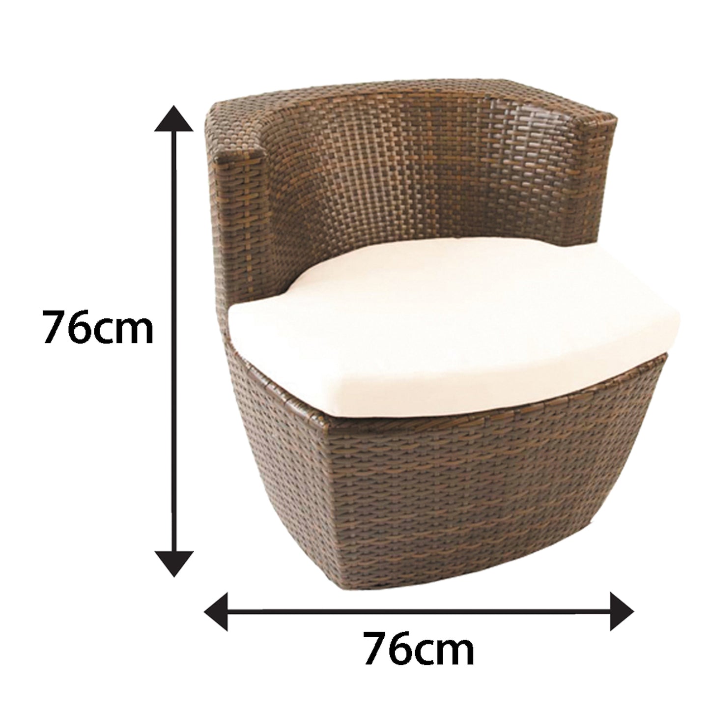 Cozy Bay¨ Provence Rattan 2 Seater Square Tea For Two Set in Cappuccino