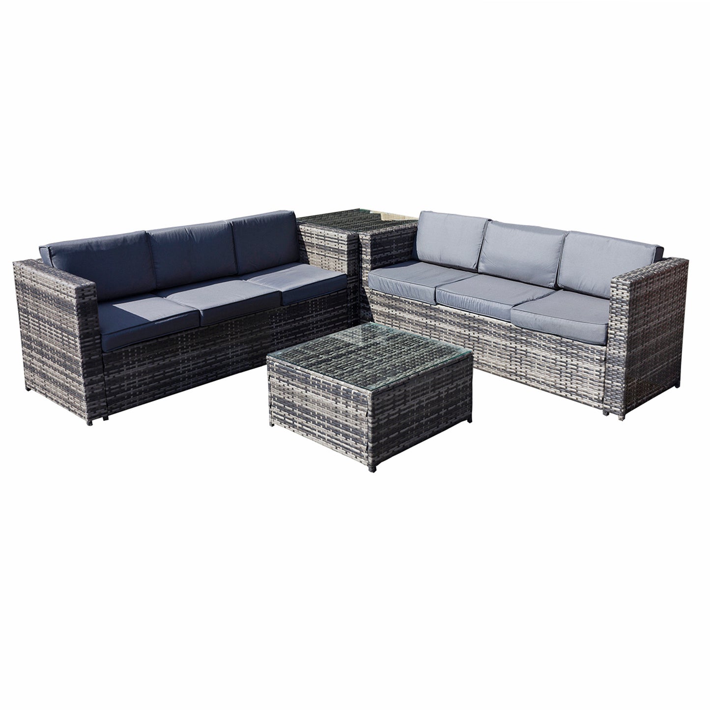 Oseasons¨ Malta Rattan 6 Seater Corner Set in Grey