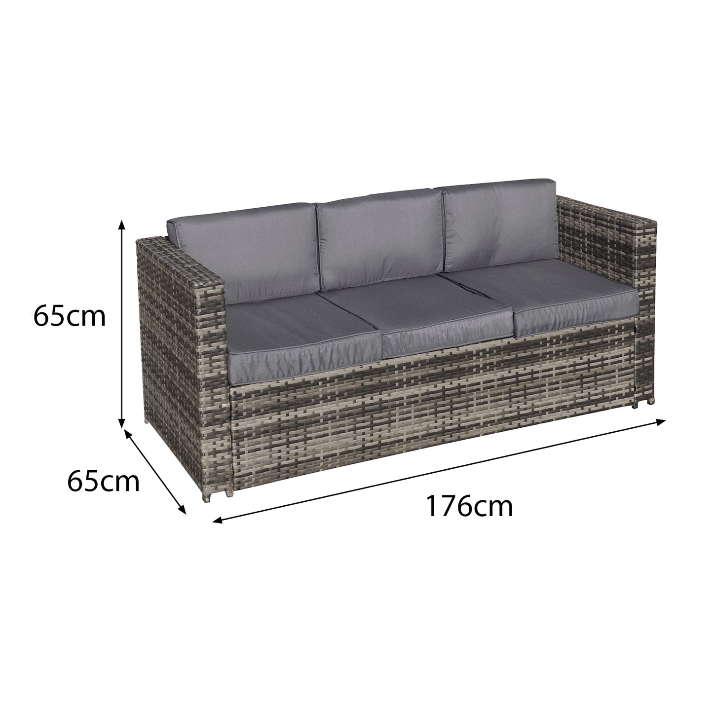 Oseasons¨ Malta Rattan 6 Seater Corner Set in Grey