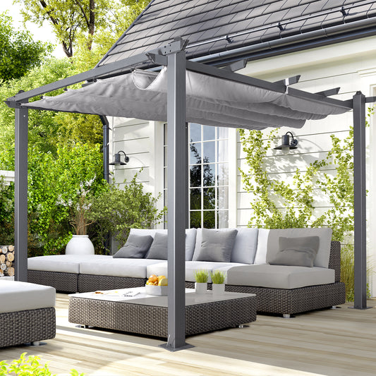 Oseasons¨ Acorn Aluminium 3m Square Pergola Gazebo in Grey