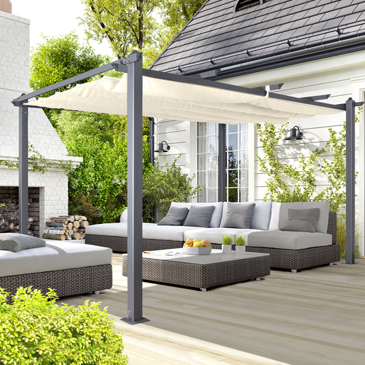 Oseasons¨ Acorn Aluminium 4m Rectangular Pergola Gazebo in Creamy White