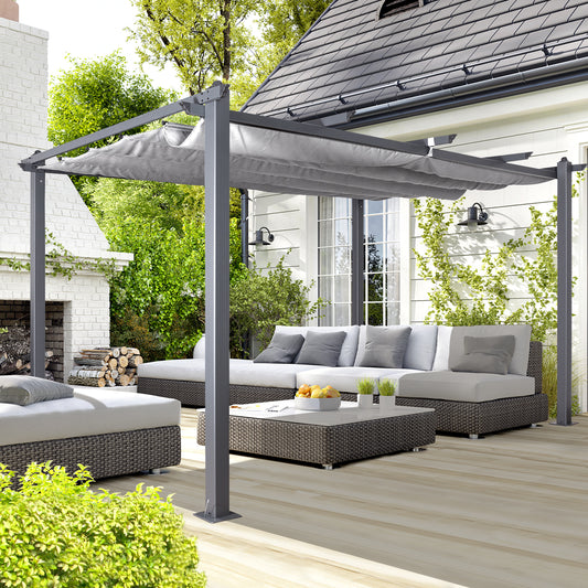 Oseasons¨ Acorn Aluminium 4m Rectangular Pergola Gazebo in Grey