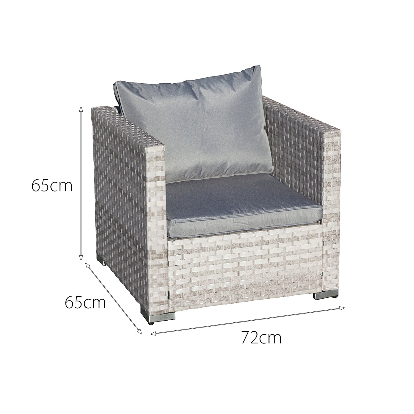 Oseasons¨ Malta XS Rattan 9 Seat U-Shape Set in Dove Grey