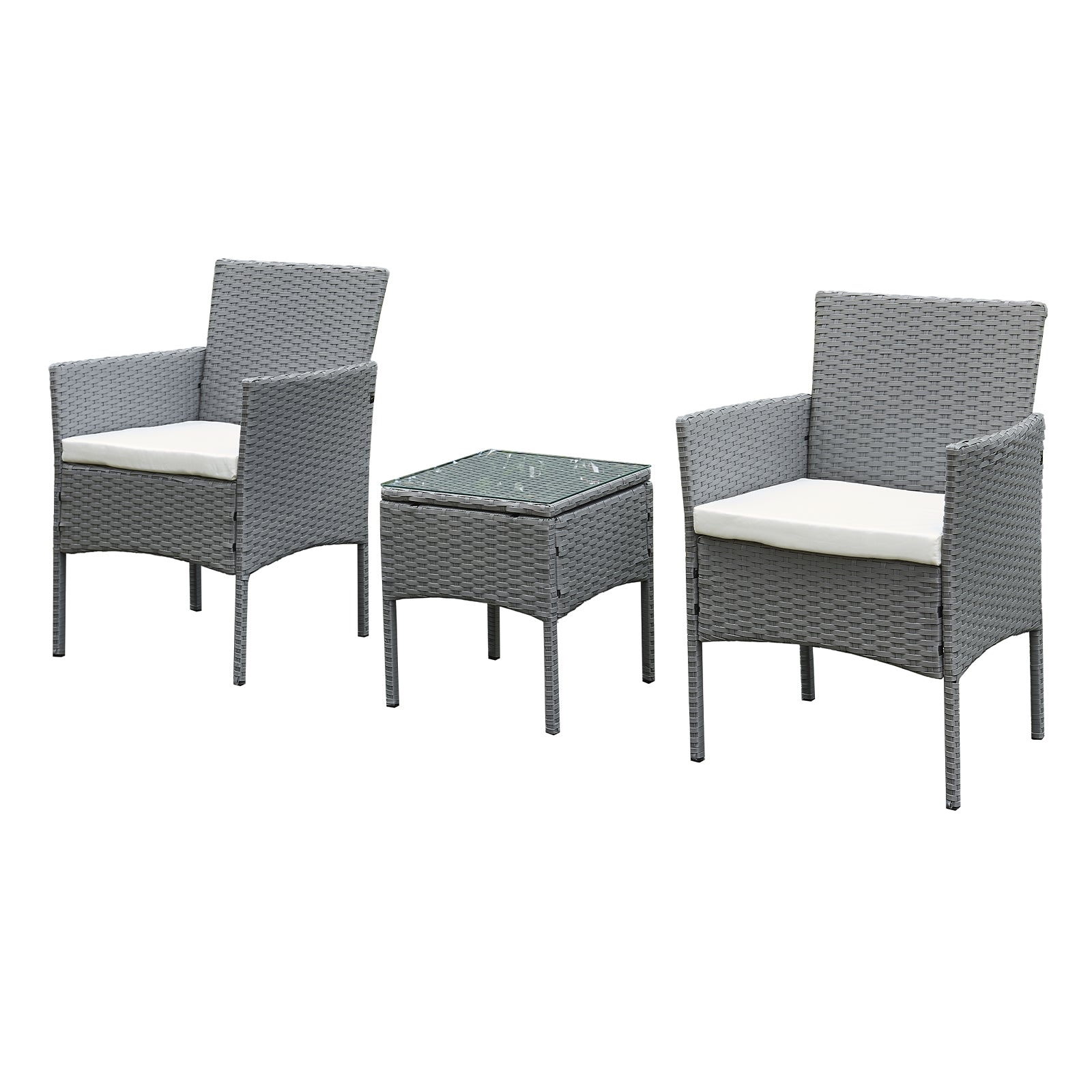 Oseasons¨ Antigua Rattan 2 Seat Tea for Two Set in Grey