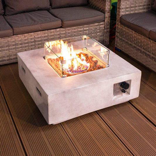 Royal Fireª Lanzarote GRC Square Gas Fire Pit