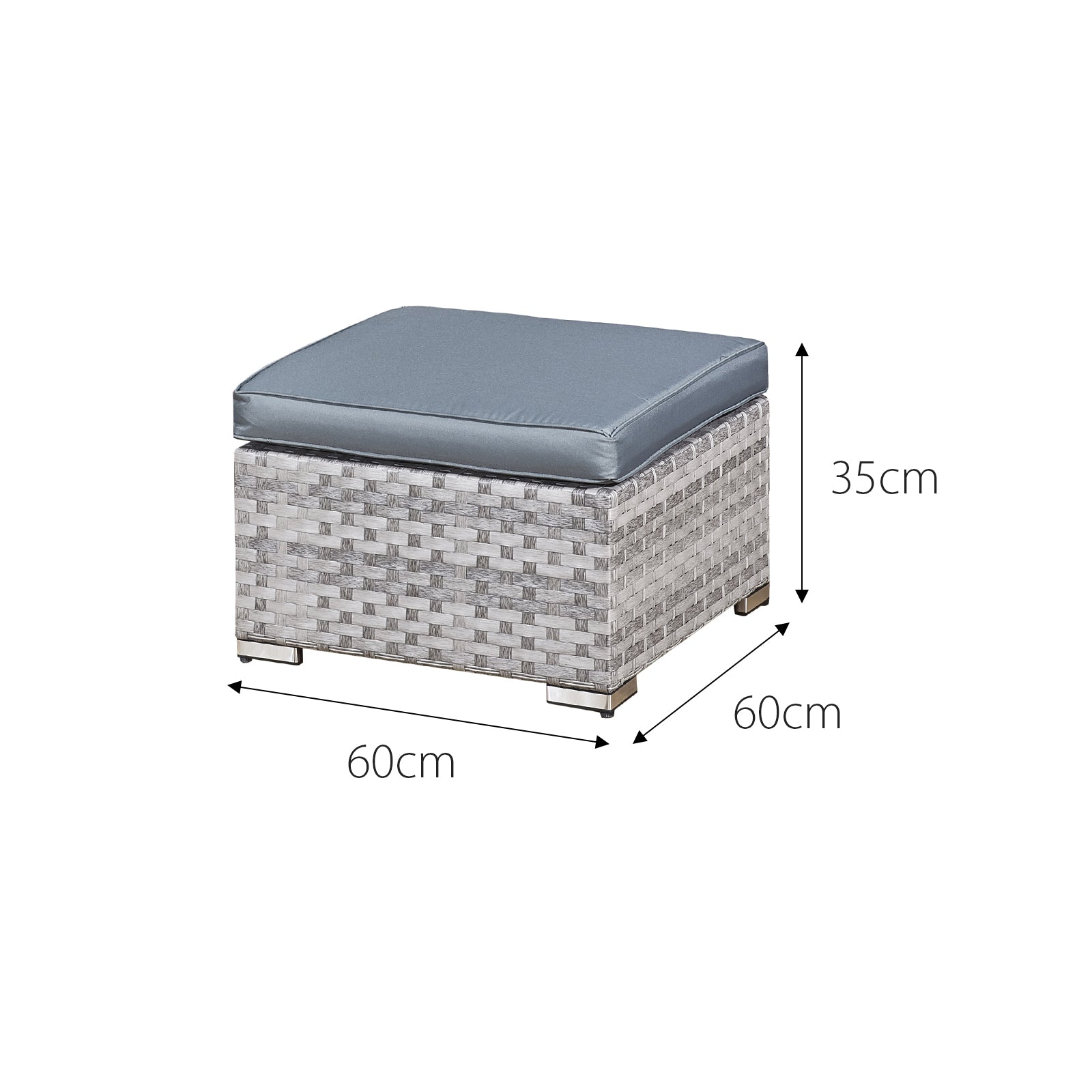 Oseasons¨ Acorn Rattan 5 Seat Firepit Lounge Set in Dove Grey