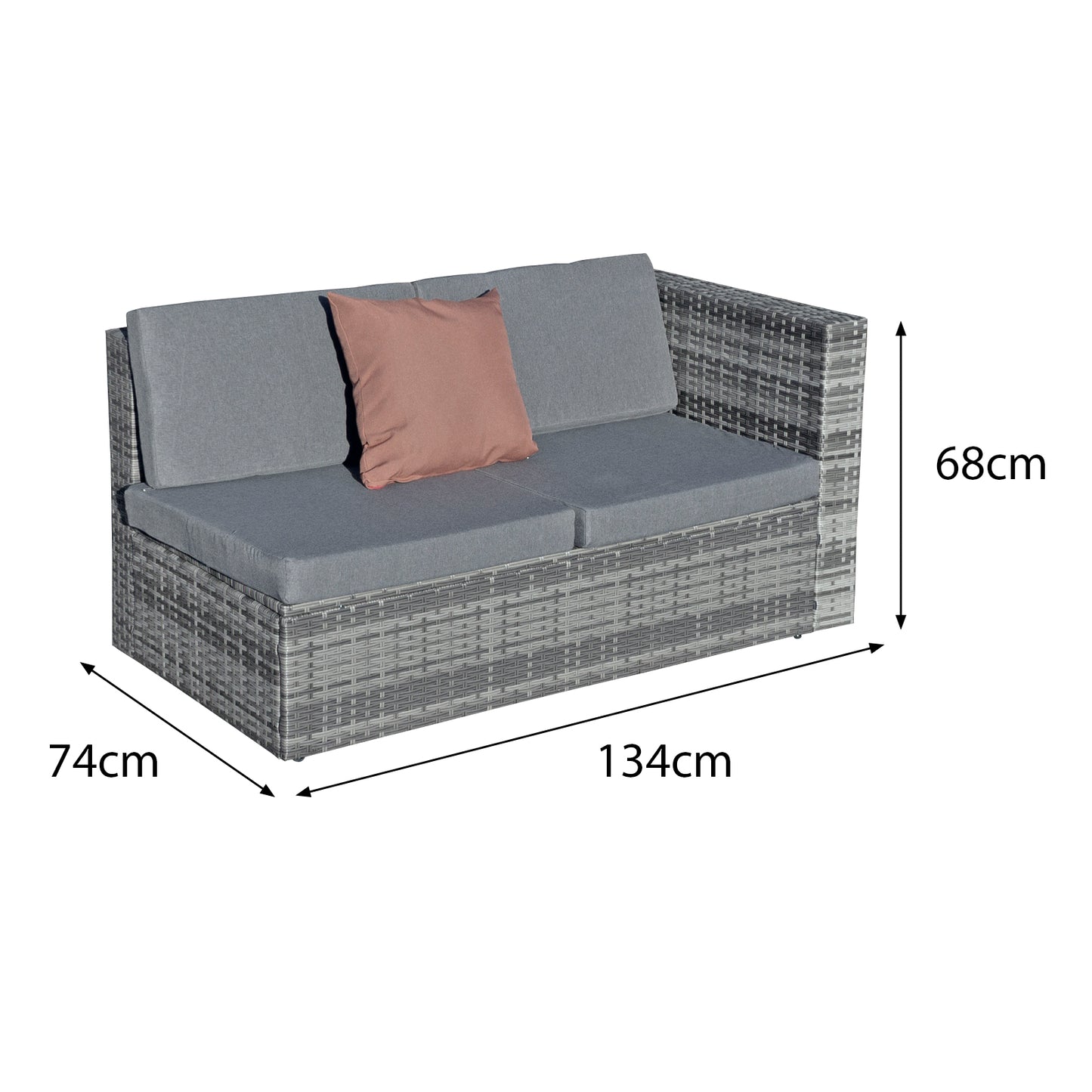 Oseasons¨ Hampton KD Rattan 5 Seat Corner Lounge Set in Grey