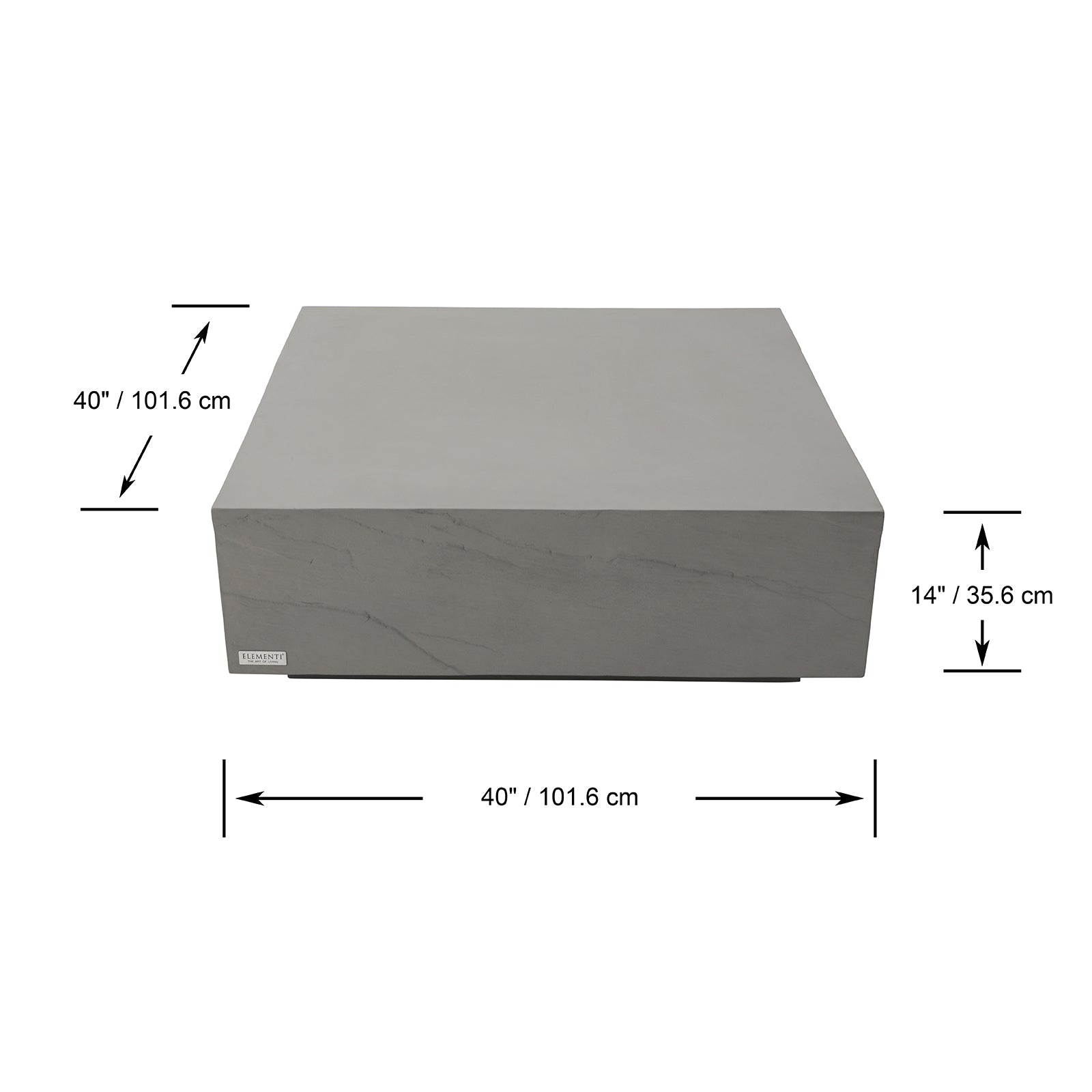 Elementi¨ Colorado GRC Large Coffee Table in Space Gray