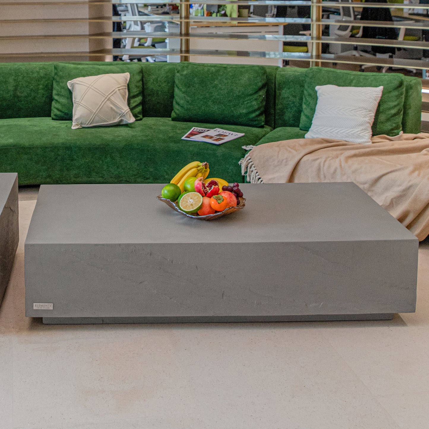 Elementi¨ Colorado GRC Rectangular Coffee Table in Space Gray