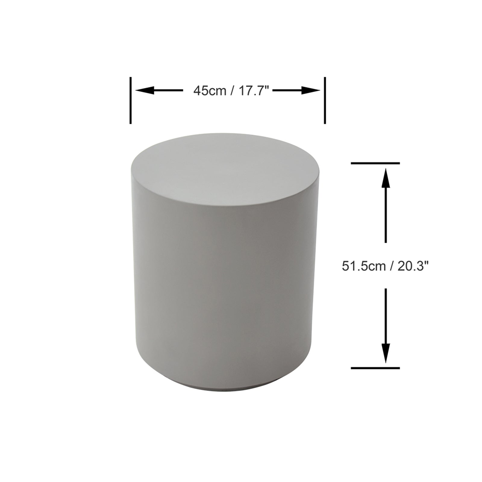 Elementi¨ Rome GRC Side Table in Space Gray