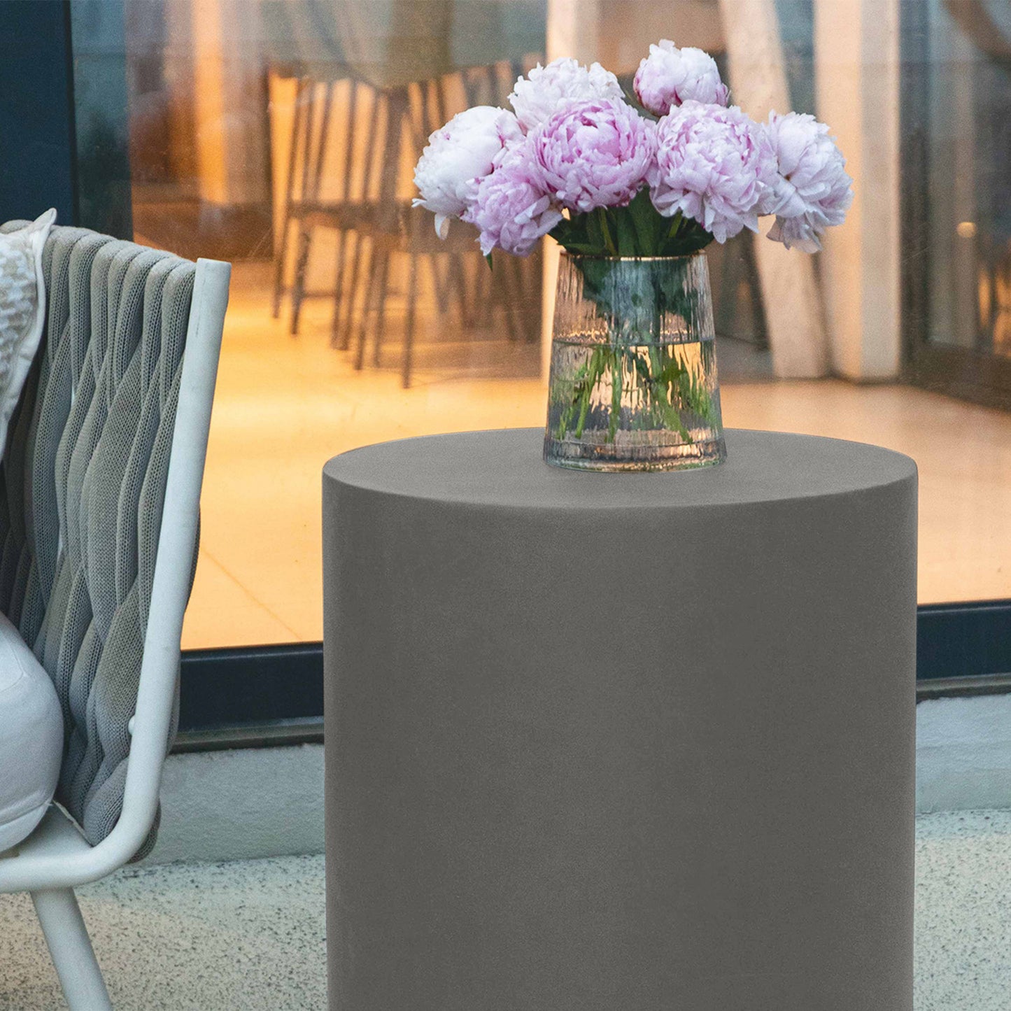 Elementi¨ Rome GRC Side Table in Space Gray