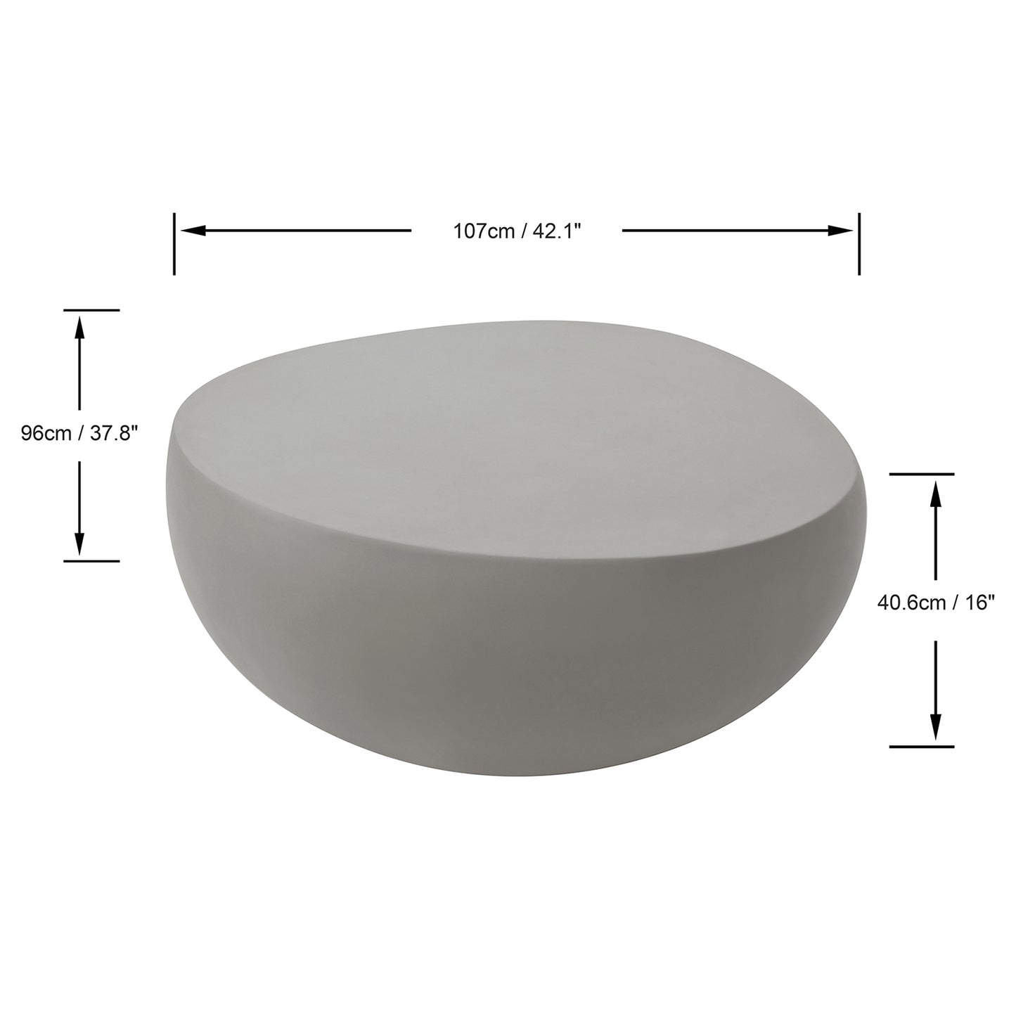 Elementi¨ Ikaria GRC Coffee Table in Space Gray