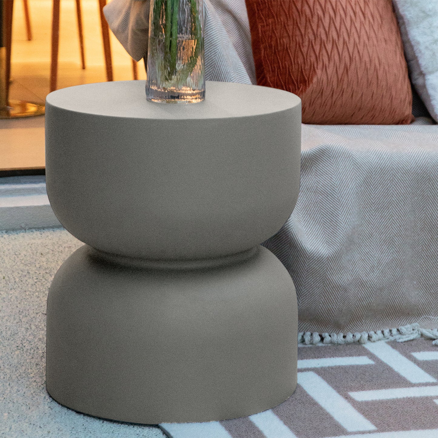 Elementi¨ Chronos GRC Side Table in Space Gray