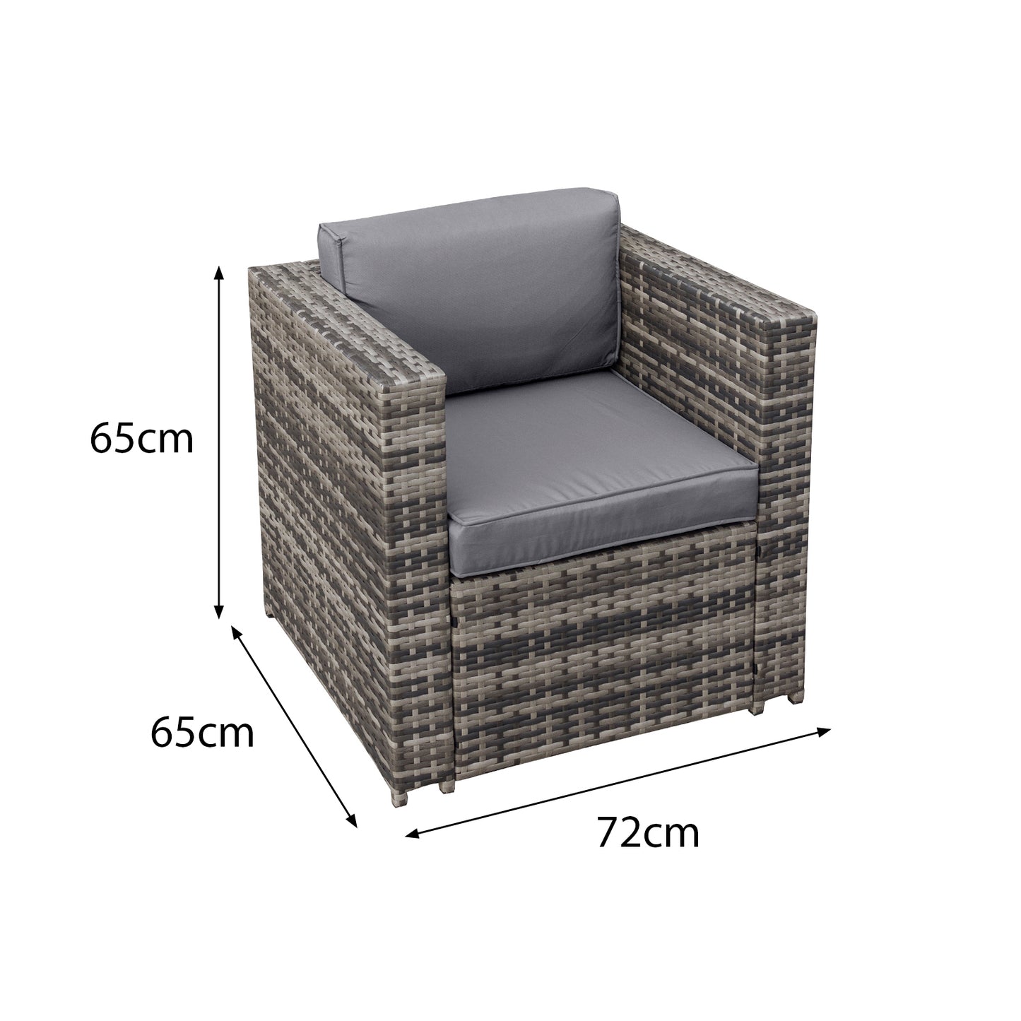 Oseasons¨ Malta Rattan 10 Seat U-Shape Set in Grey Walnut with 2 Footstools