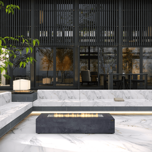 Mezzo Fire Pit (Bioethanol) in Grey: Elevate Your Outdoor Oasis