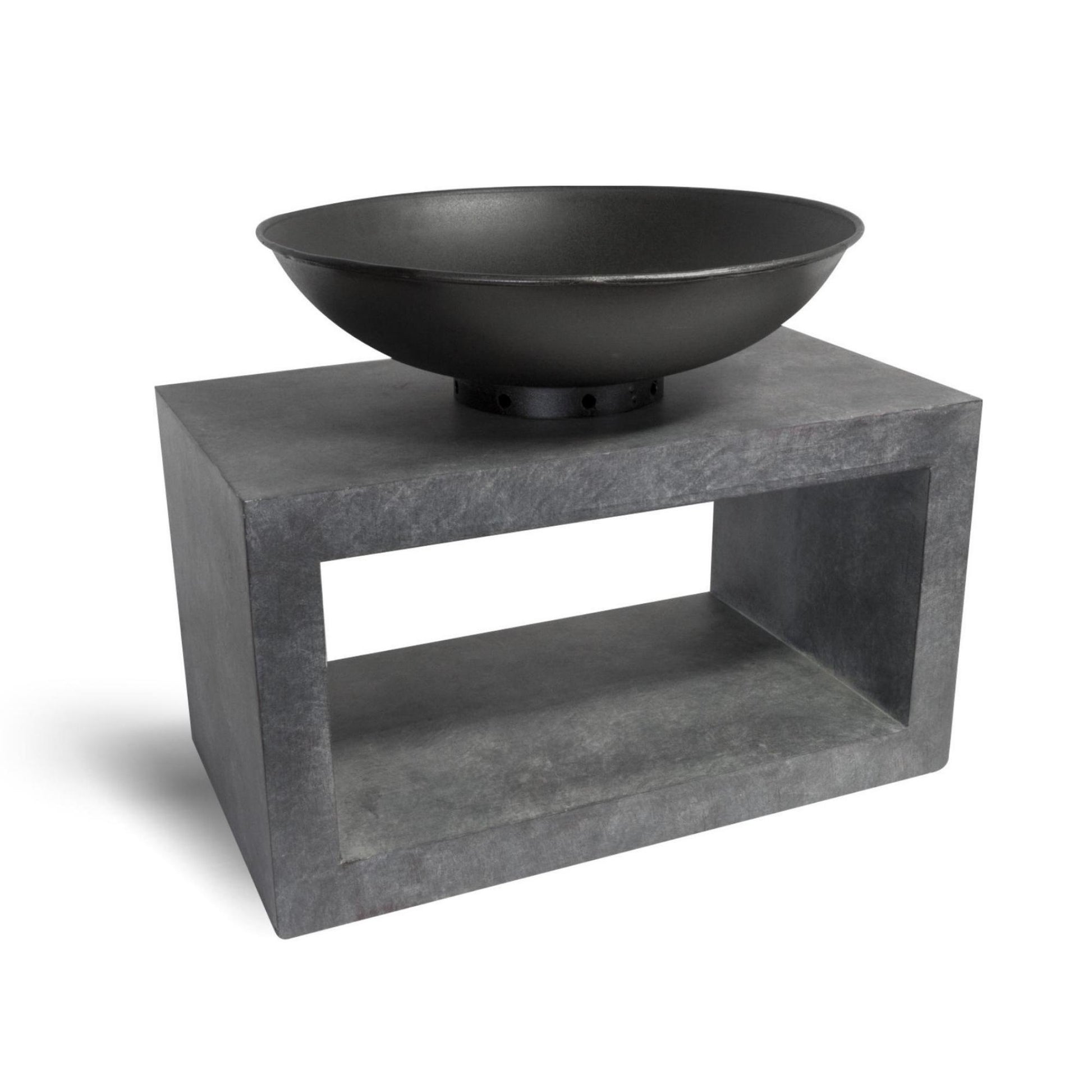 Fire Pit & Rectangle Console Cement H52Cm W64Cm