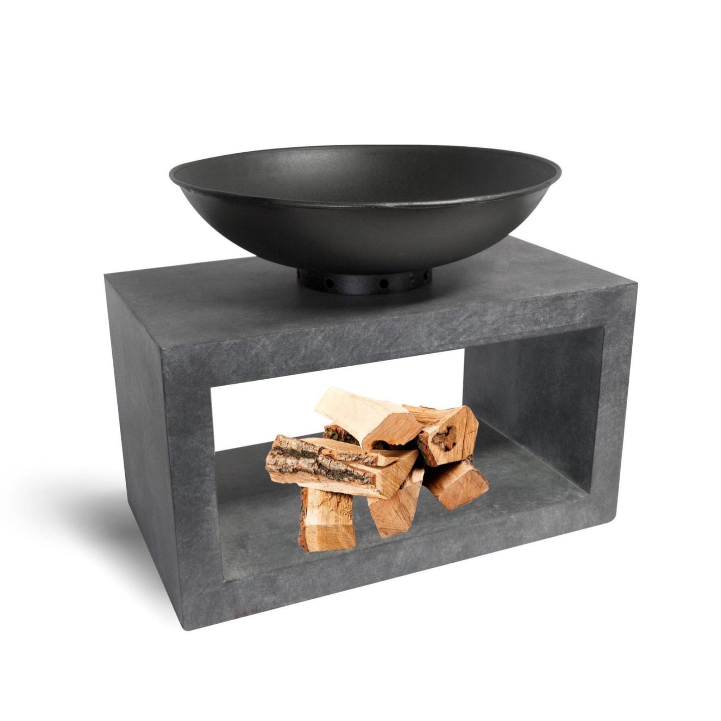 Fire Pit & Rectangle Console Cement H52Cm W64Cm