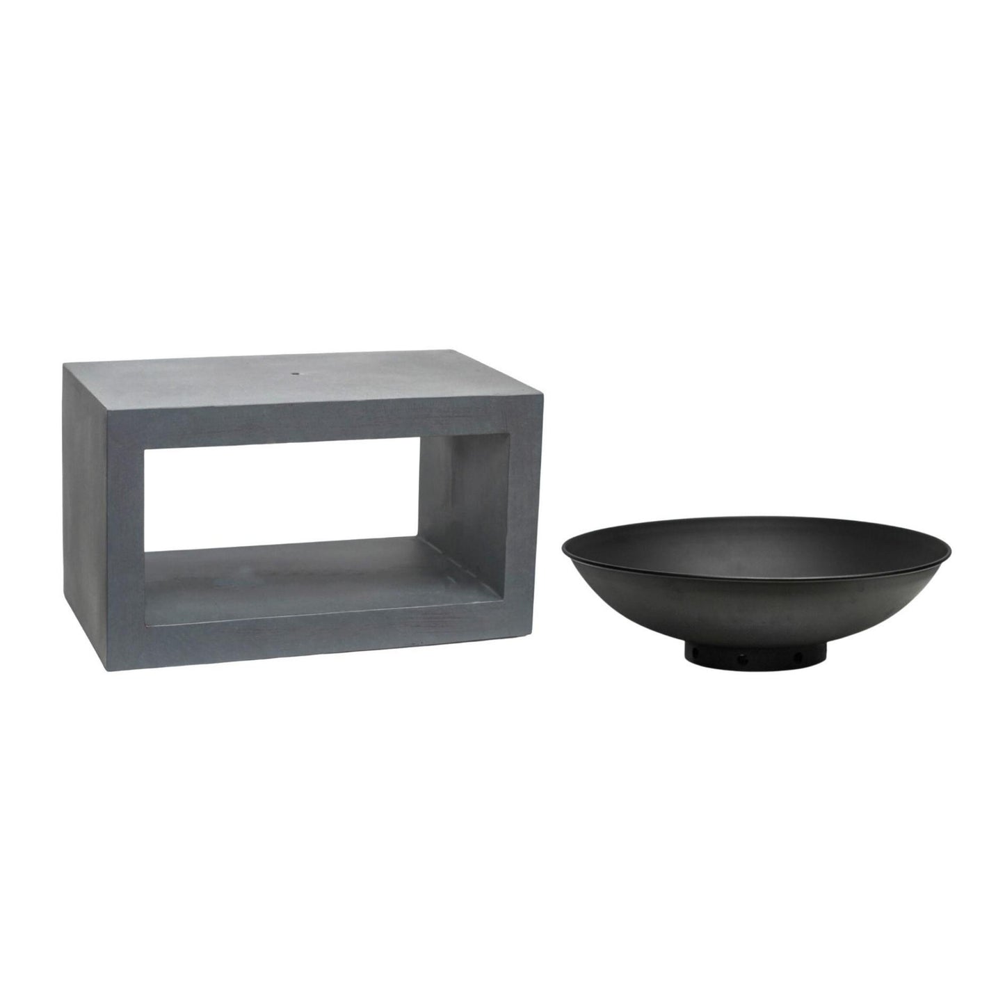 Fire Pit & Rectangle Console Cement H52Cm W64Cm