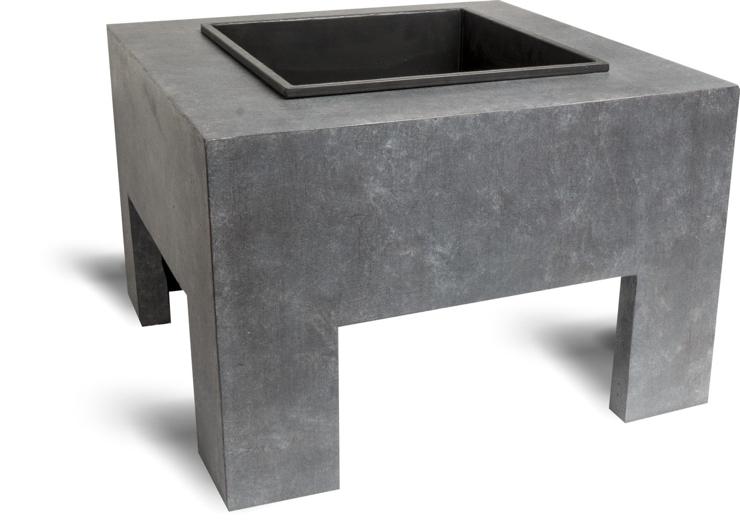 Square Fire Pit & Square Console Cement H40Cm W58Cm