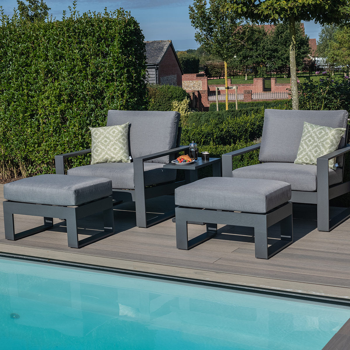 Amalfi 5pc Lounge Set in Grey