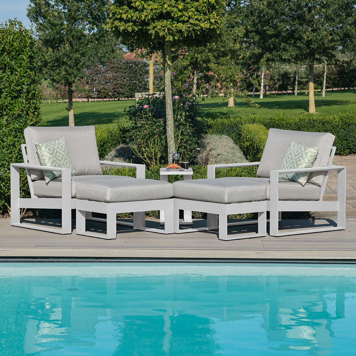 Amalfi 5pc Lounge Set in White