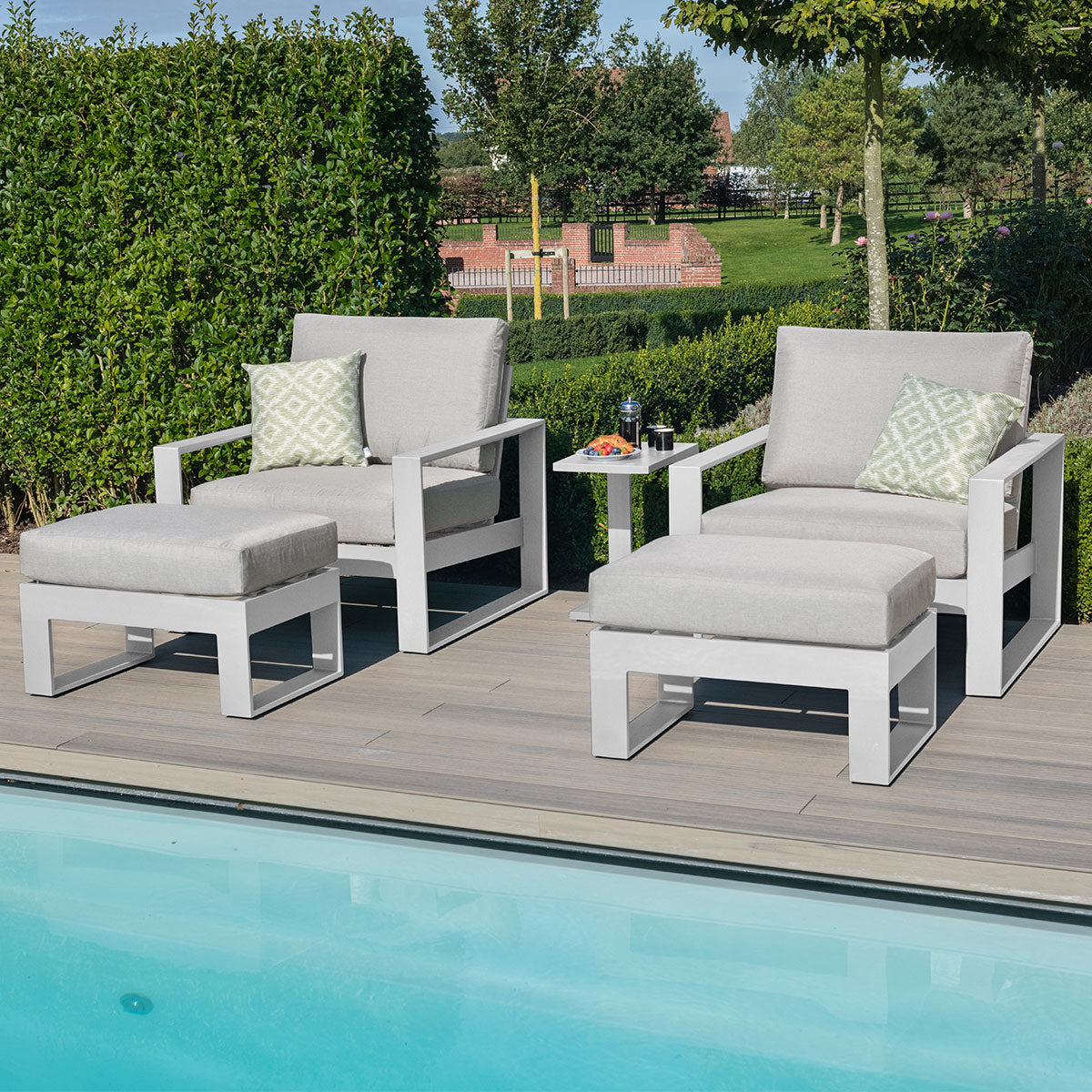 Amalfi 5pc Lounge Set in White