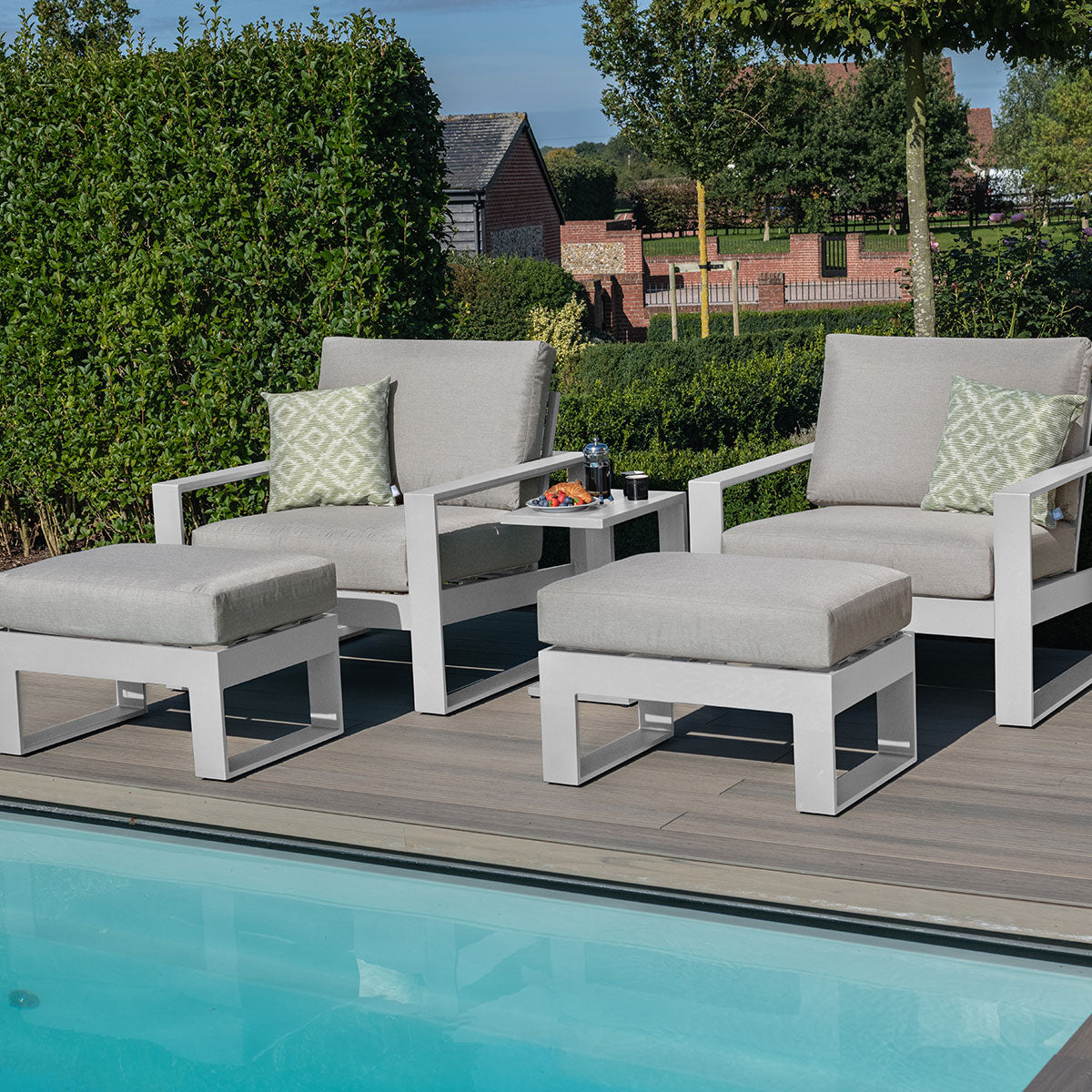 Amalfi 5pc Lounge Set in White