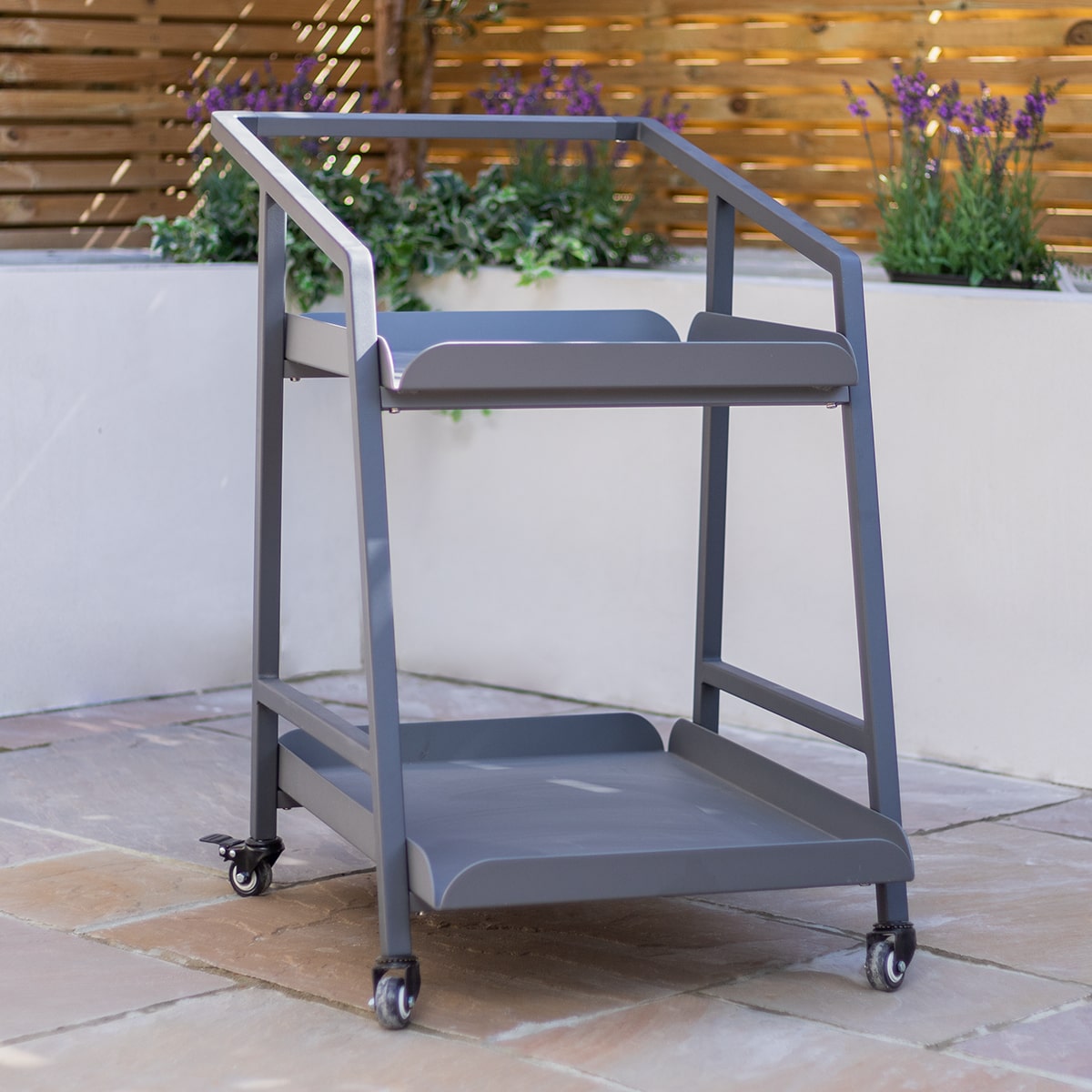 Aluminium 2-tier Trolley in Grey