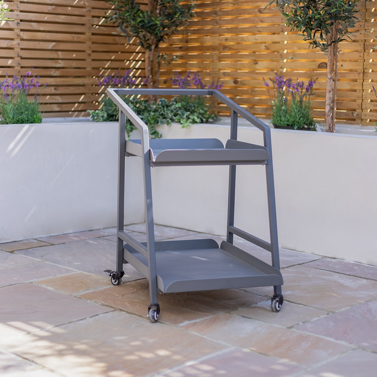 Aluminium 2-tier Trolley in Grey