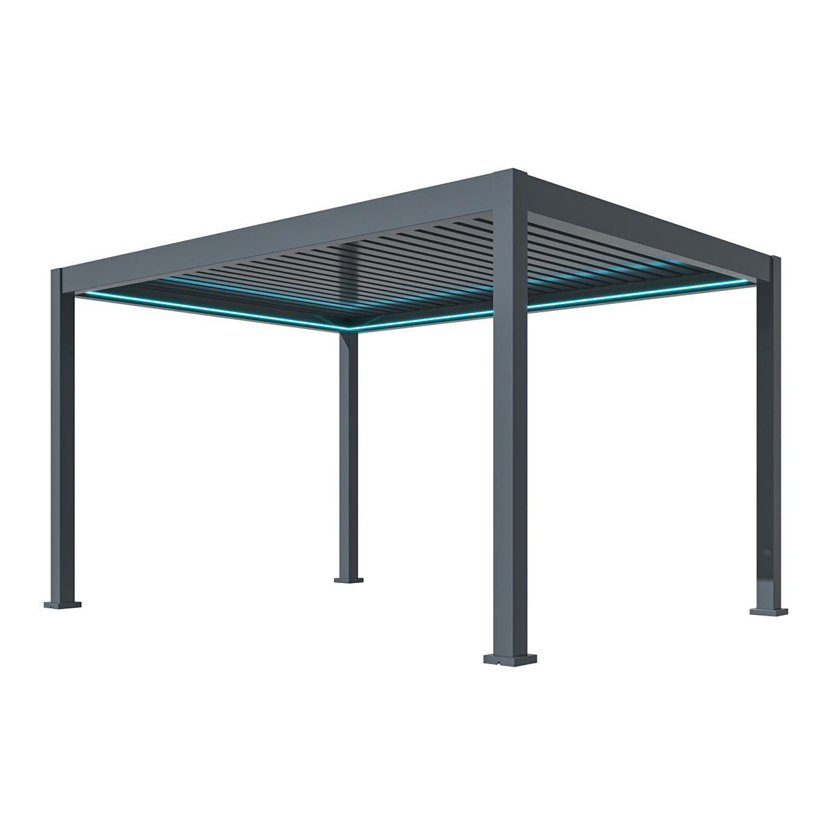 Eden Pergola Aluminium Rectangular 30x40 - Frame Only - Grey