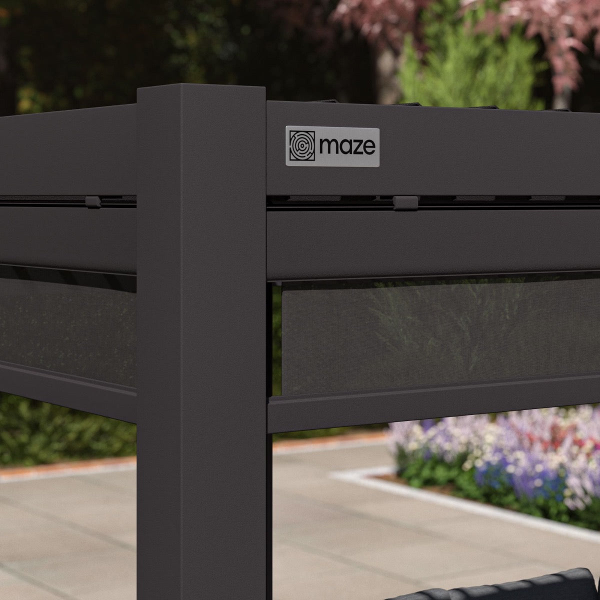 Como Pergola Aluminium Rectangular 30x40 with 4 Drop Sides in Grey