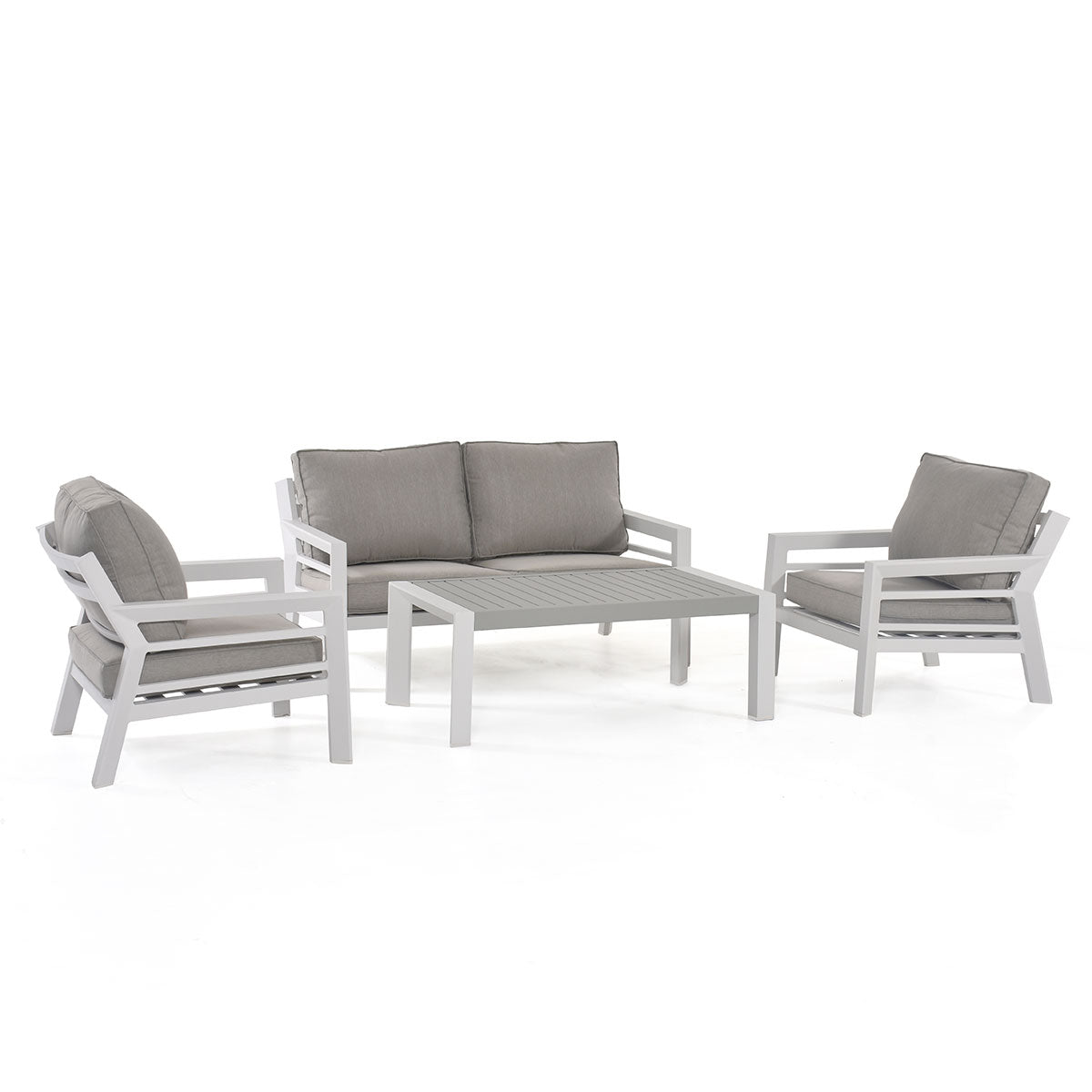 New York 2 Seat Sofa Set in White