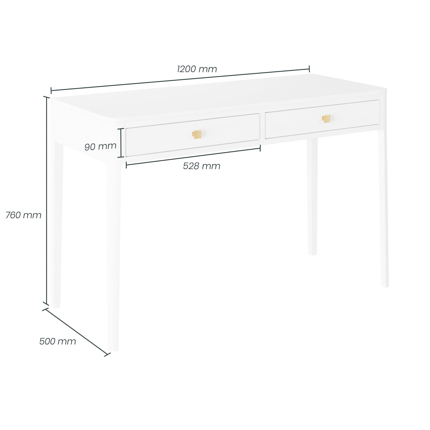 Abberley Desk in White