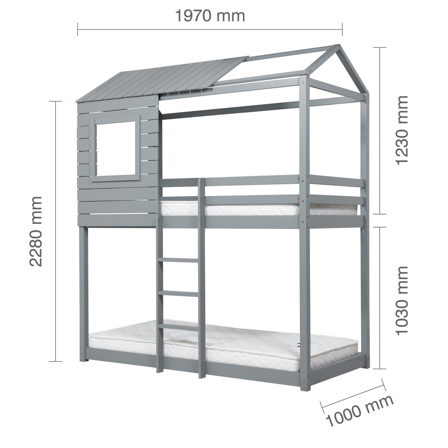 Ultimate Adventure Bunk Bed for Kids: Fun and Functional Designs: Available in Grey or White