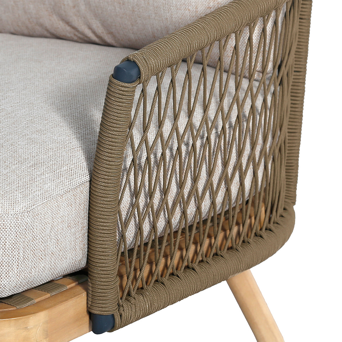 Bali Rope Weave 3 Seat Lounge Set in Sandstone