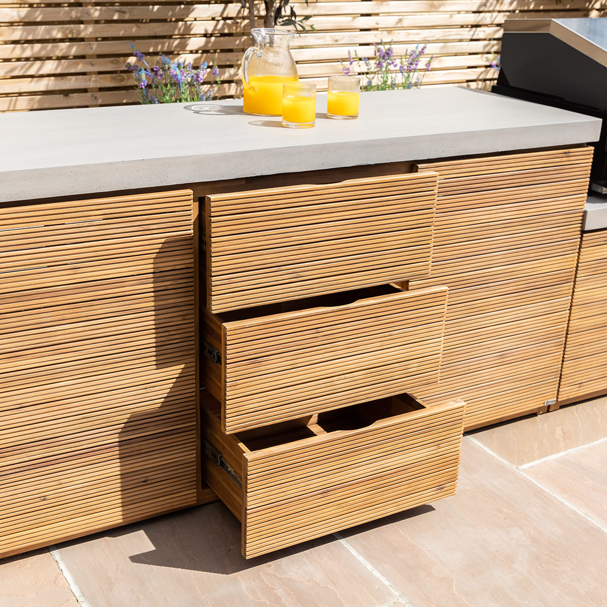 Bali Outdoor Kitchen Storage Unit - Large Configuration