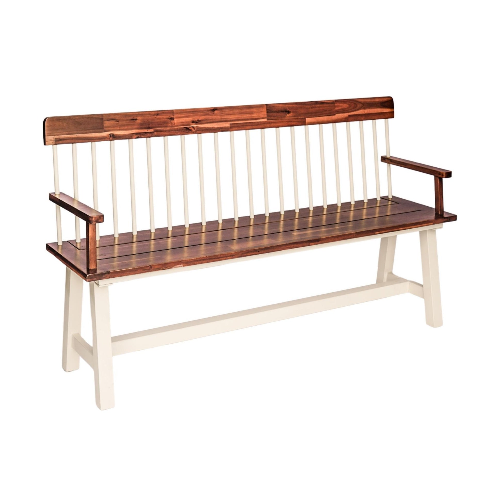 Broadway Acacia Wood Cream Garden Bench H89CM W160CM