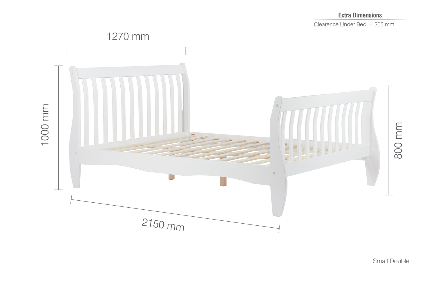 Belford White Bed Frame - Timeless Design with Superior Comfort - 3 Size Options