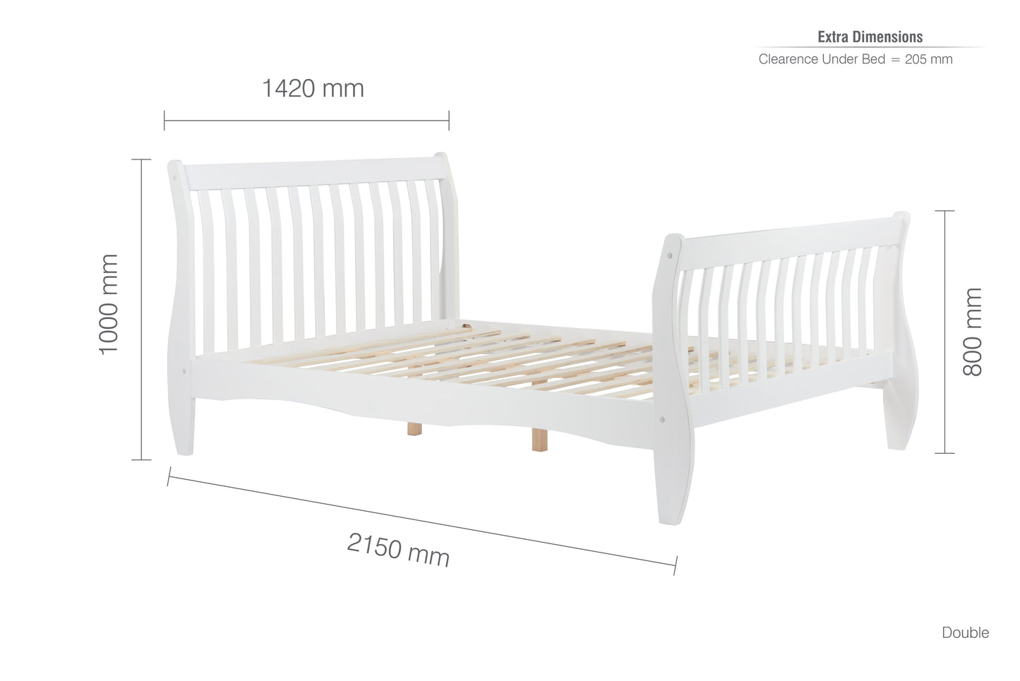 Belford White Bed Frame - Timeless Design with Superior Comfort - 3 Size Options