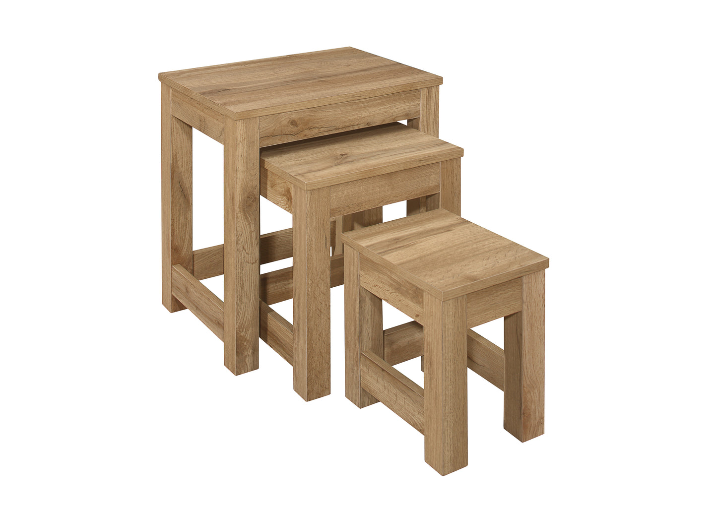 Compton Nest of Tables - Oak-Inspired, Space-Saving Design