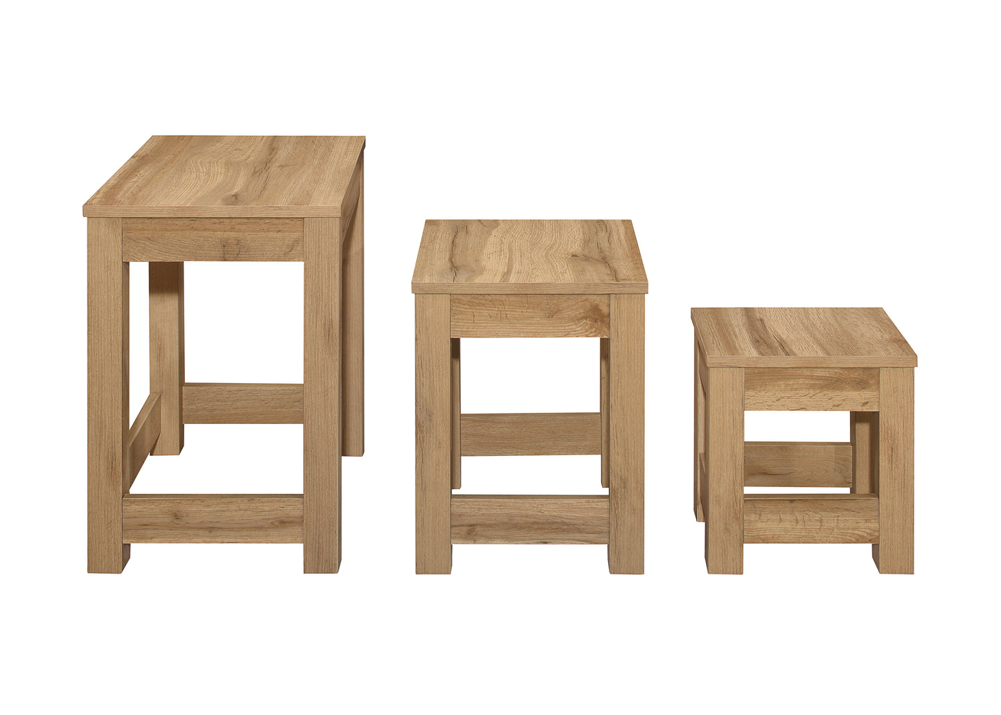 Compton Nest of Tables - Oak-Inspired, Space-Saving Design