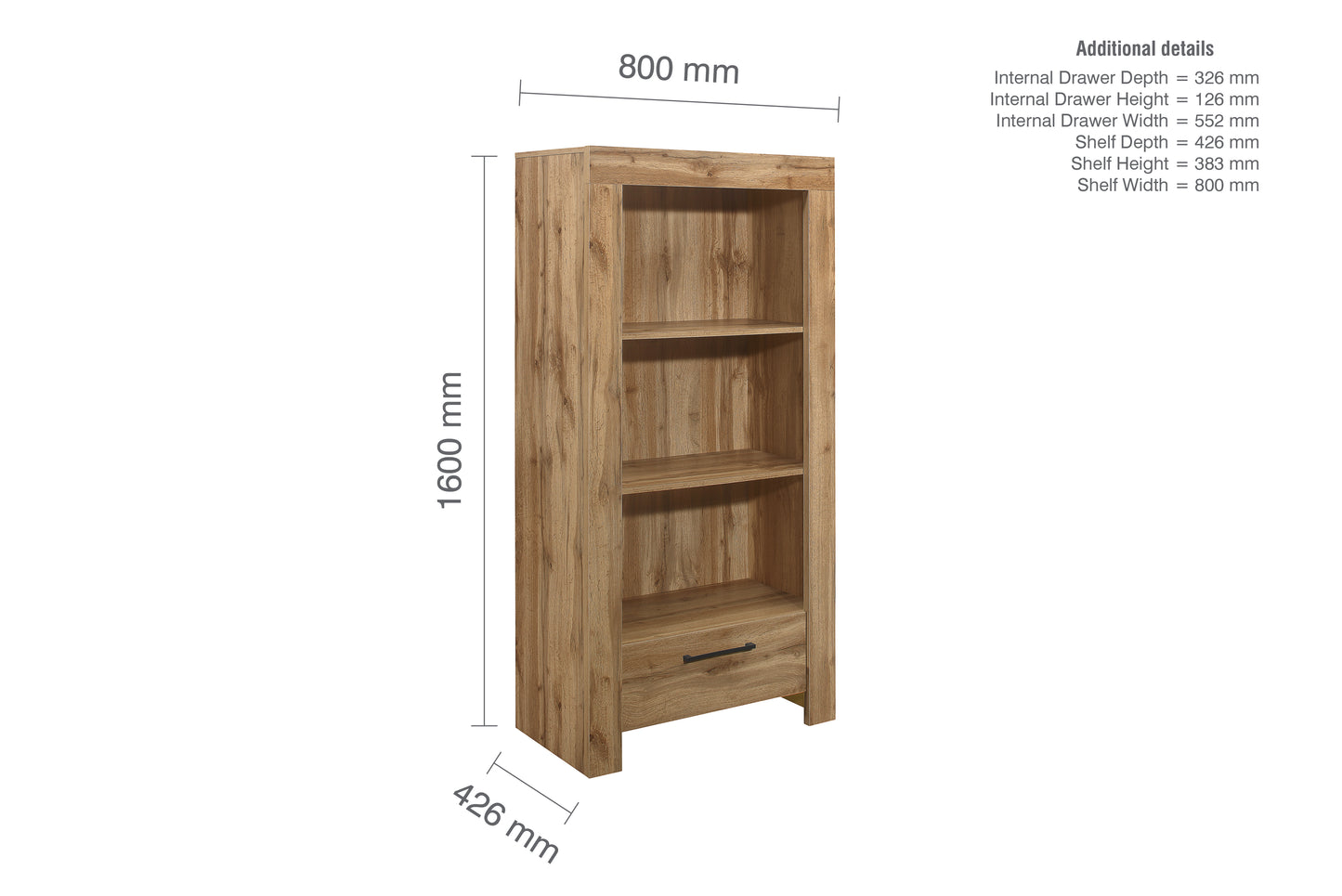 Compton Oak Bookcase - A Perfect Fusion of Tradition and Modernity