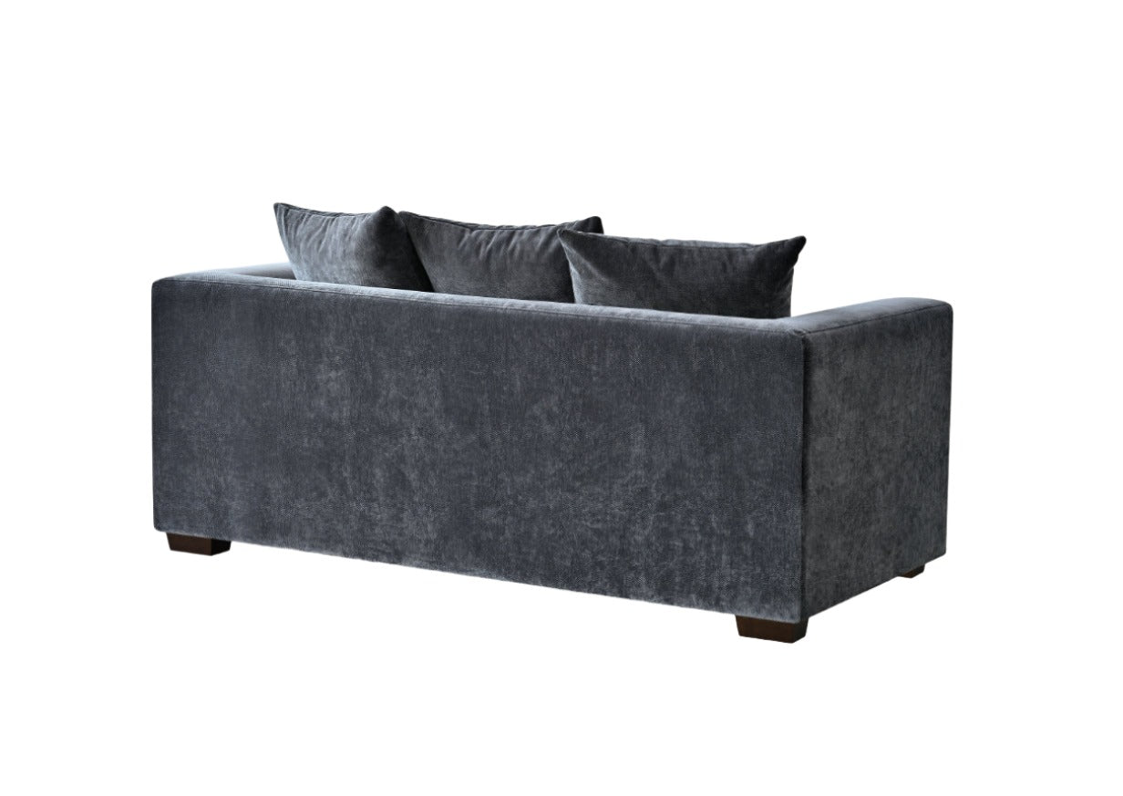 Aluxo Gramercy 2 Seater Sofa in Steel Velvet