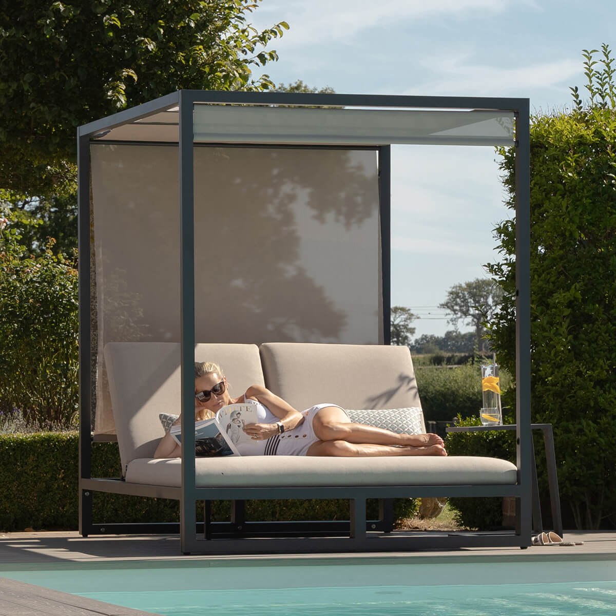 Allure Cabana Double Sunlounger in Oatmeal