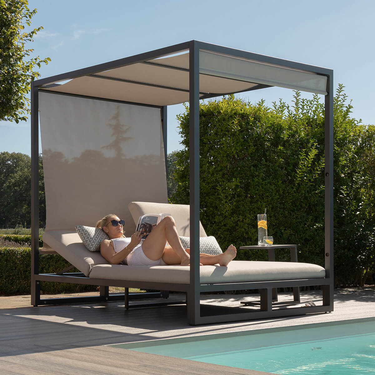 Allure Cabana Double Sunlounger in Oatmeal