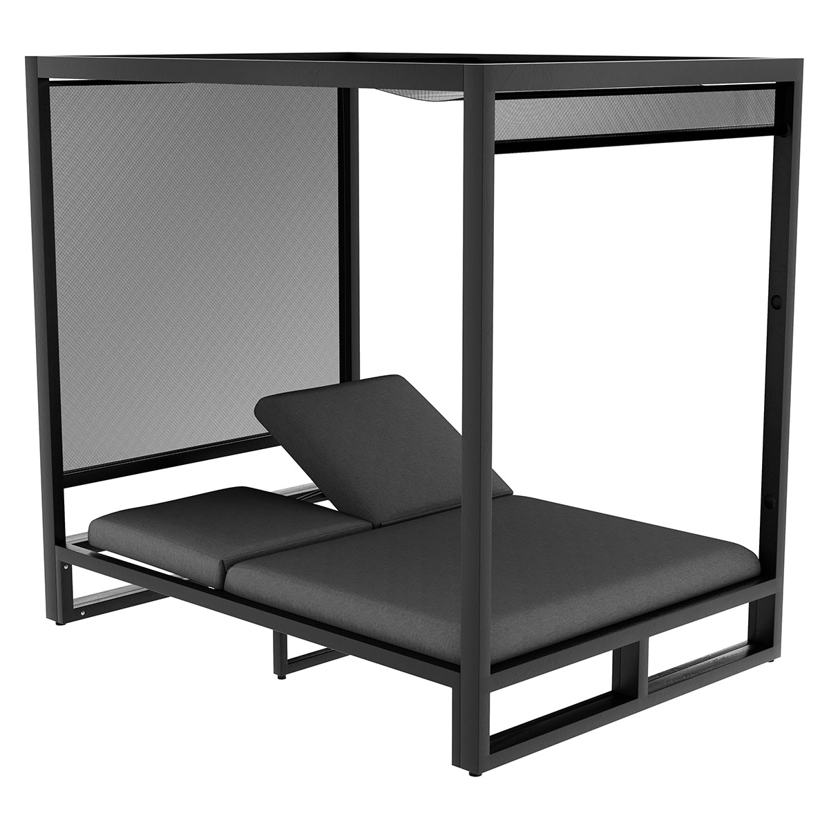 Allure Cabana Double Sunlounger in Charcoal