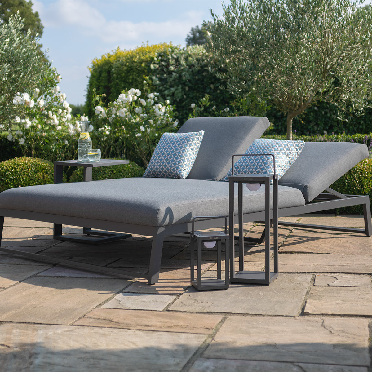 Allure Double Sunlounger in Flanelle