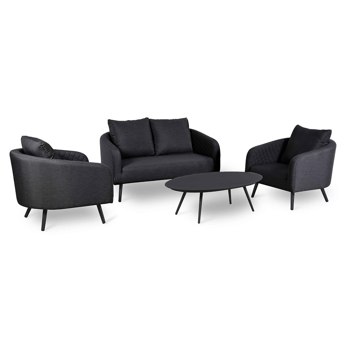 Ambition 2 Seat Sofa Set in Charcoal