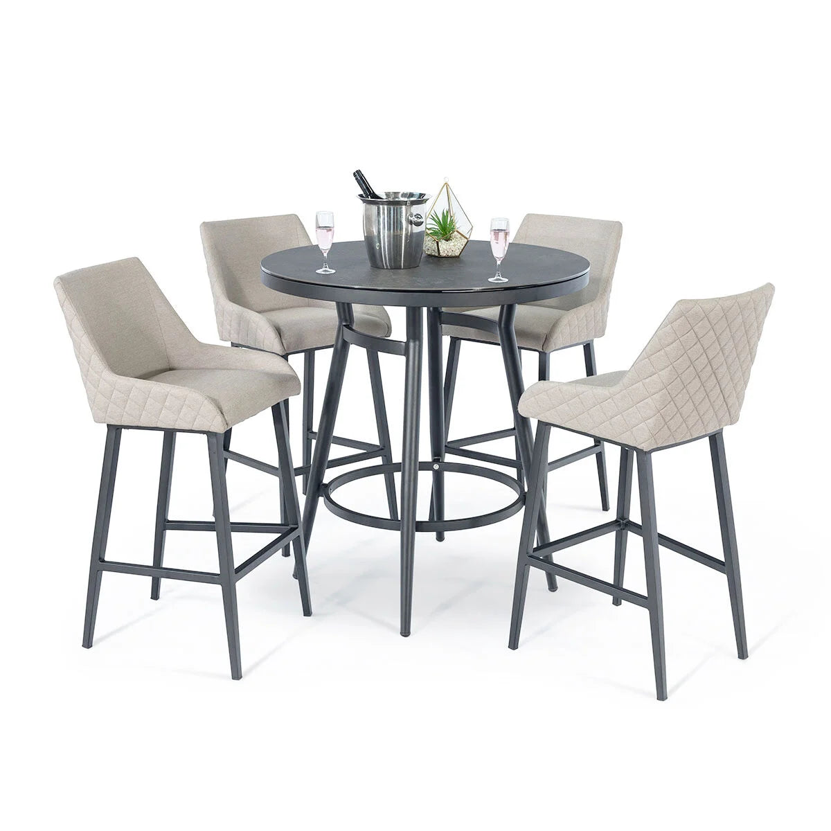 Regal 4 Seat Round Bar Set in Oatmeal